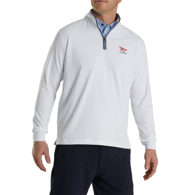 Men's Footjoy 2023 U.S. Open Quarter-Zip Pullover Sweatshirt White | ZEUAHVP-94