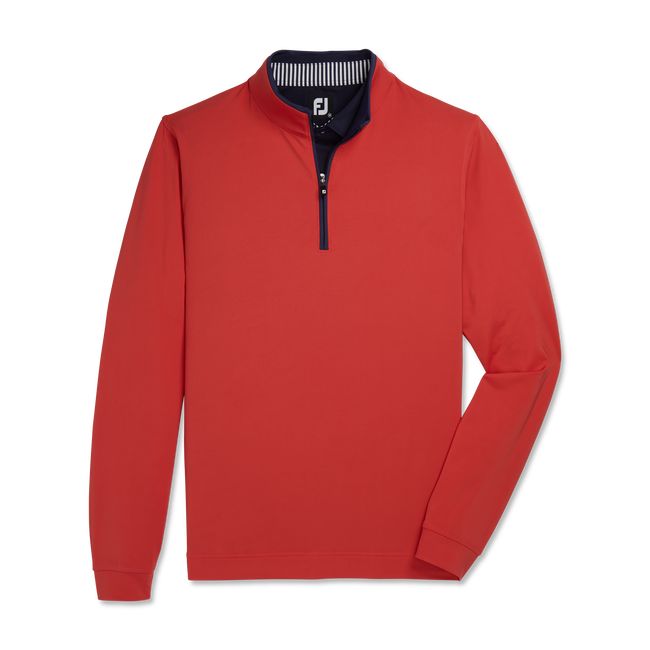 Men's Footjoy Lightweight Solid Mid-Layer Sweatshirt Red | POCISGY-56