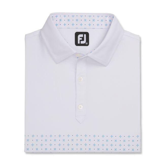 Men's Footjoy Lisle Engineered Foulard Self Collar Shirts White | OVWILDT-29