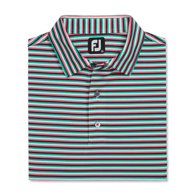 Men's Footjoy Multi Stripe Lisle Self Collar Shirts Multicolor | JYHEZNK-37