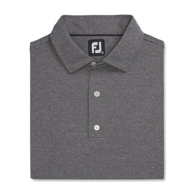 Men's Footjoy Performance Stretch Pique Solid Self Collar Shirts Grey | AZRFBXW-26