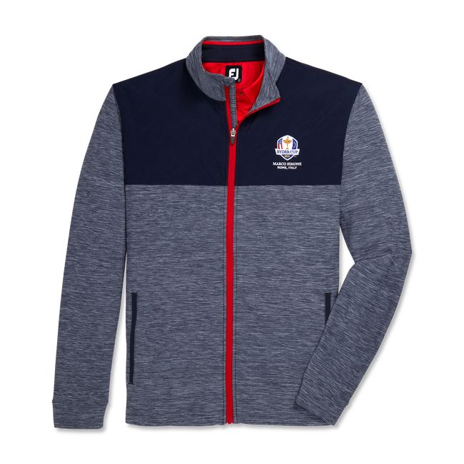 Men's Footjoy Ryder Cup Full-Zip Hybrid Jackets Navy | SMEATBG-41