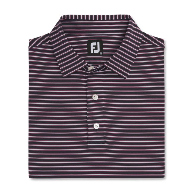 Men's Footjoy Stretch Lisle Pinstripe Shirts Grey | APKRCHY-70