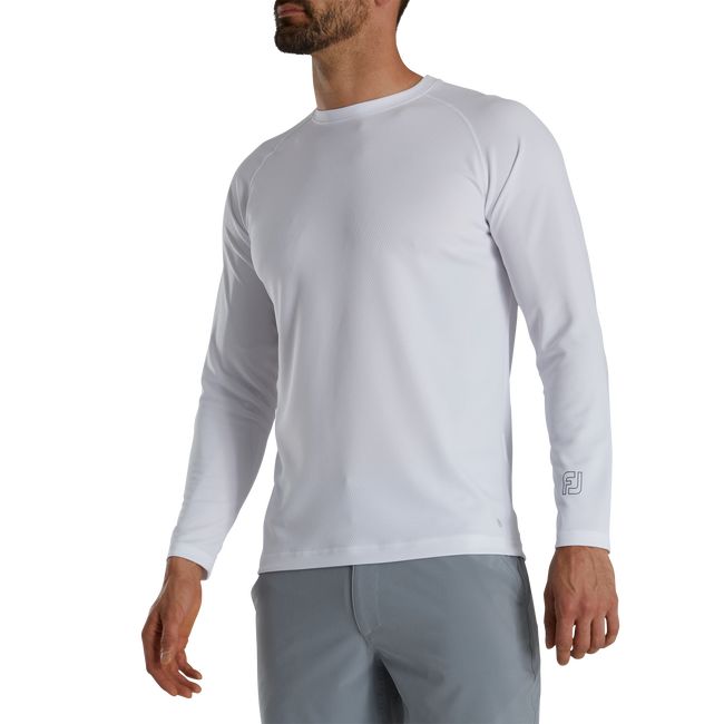 Men's Footjoy Thermoseries Base Layer Sweatshirt White | ZLQYEUJ-64