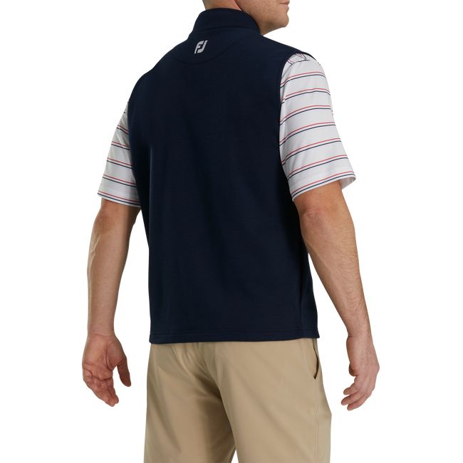 Men's Footjoy 1927 Trophy Full-Zip Vest Navy | IGYZPUL-76