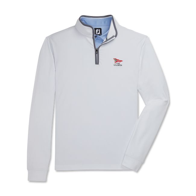 Men's Footjoy 2023 U.S. Open Quarter-Zip Pullover Sweatshirt White | ZEUAHVP-94