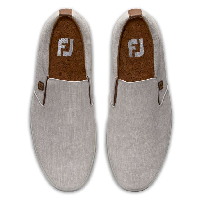 Men's Footjoy Club Casual Slip On White | KJHWXNB-73