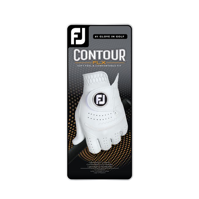 Men's Footjoy Contour Flx Golf Gloves White | SXZNVMW-20