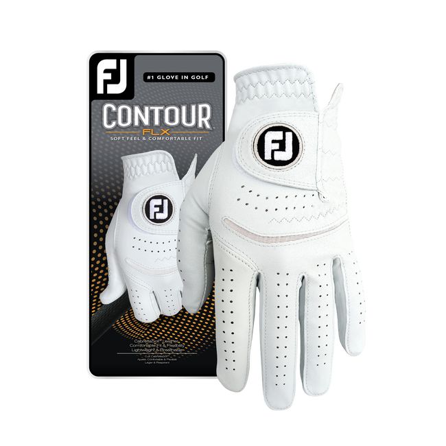 Men\'s Footjoy Contour Flx Golf Gloves White | SXZNVMW-20