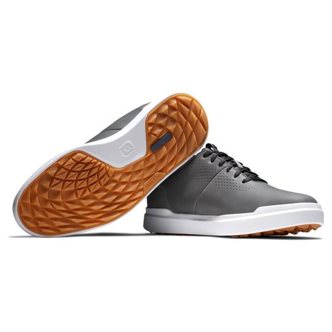 Men's Footjoy Contour Spikeless Golf Shoes Dark Grey | DMZRVFX-16