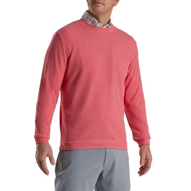 Men's Footjoy Crewneck Pullover Sweatshirt Rose | OADQGTK-38