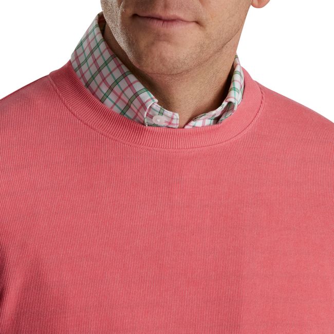 Men's Footjoy Crewneck Pullover Sweatshirt Rose | OADQGTK-38