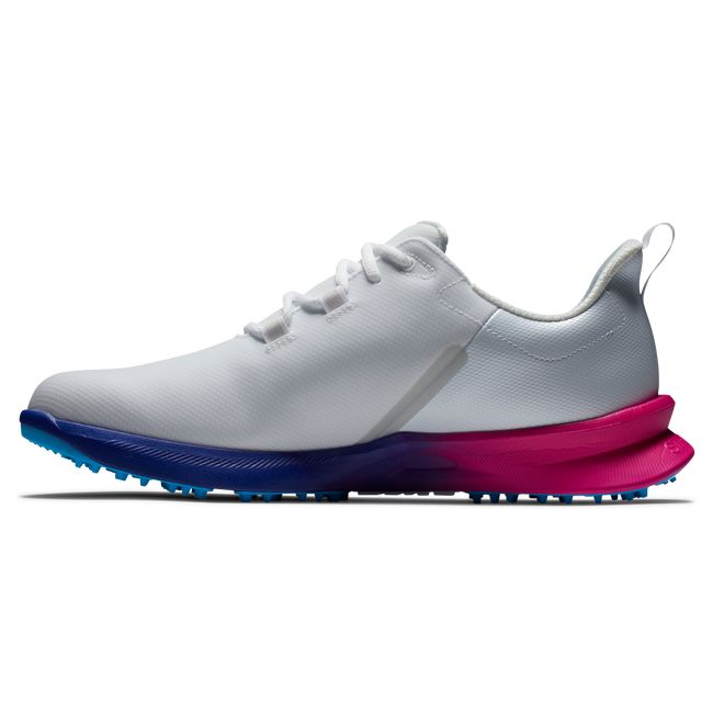 Men's Footjoy Fj Fuel Sport Spikeless Golf Shoes White / Pink | JKBIQHV-21