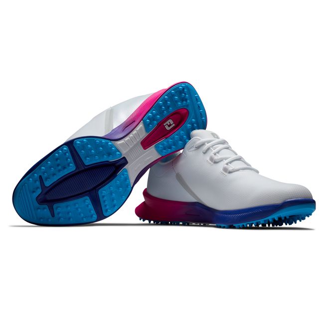 Men's Footjoy Fj Fuel Sport Spikeless Golf Shoes White / Pink | JKBIQHV-21