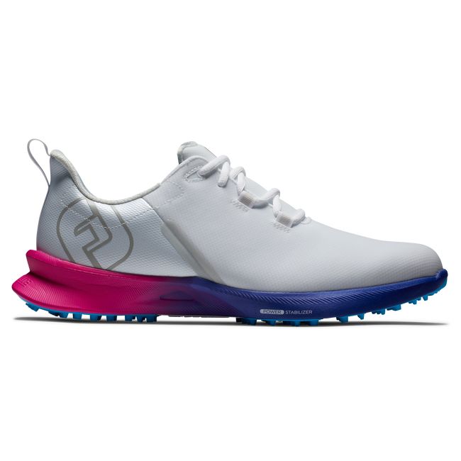 Men\'s Footjoy Fj Fuel Sport Spikeless Golf Shoes White / Pink | JKBIQHV-21