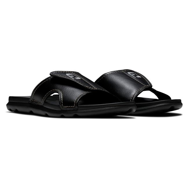 Men's Footjoy Fj Slides Black | PLAEOVX-46