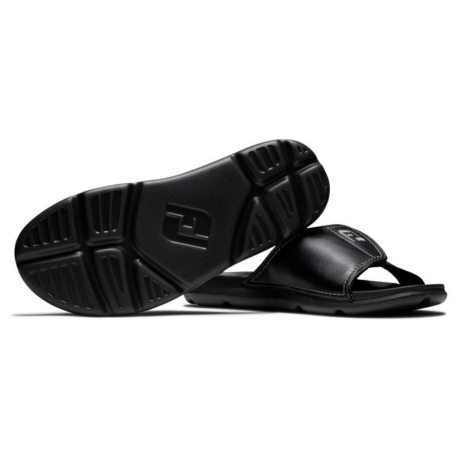 Men's Footjoy Fj Slides Black | PLAEOVX-46