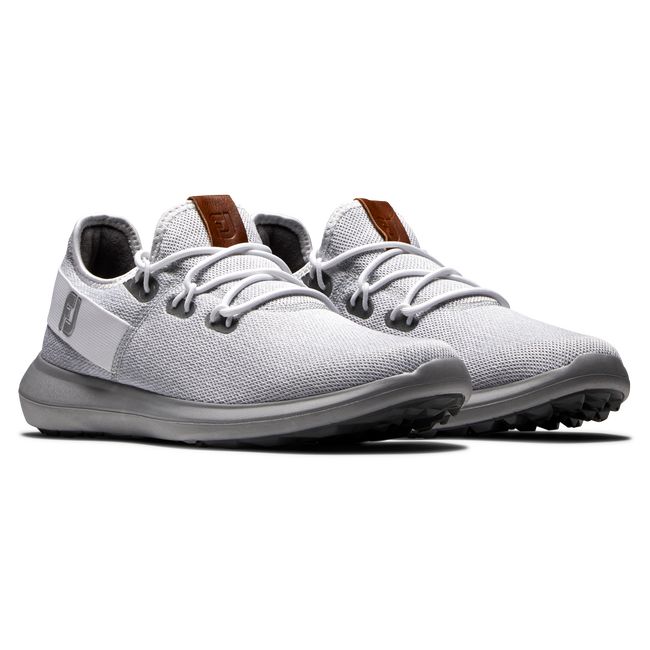 Men's Footjoy Flex Coastal Golf Shoes White / Grey | WPNGCFV-68