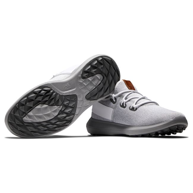 Men's Footjoy Flex Coastal Golf Shoes White / Grey | WPNGCFV-68