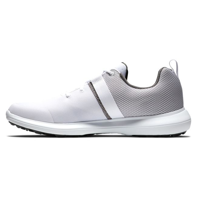 Men's Footjoy Flex Golf Shoes White / Grey | AOWBDMS-64