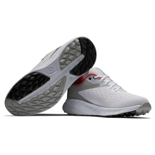 Men's Footjoy Flex Xp Spikeless Golf Shoes White / Black | OSVDCTQ-90