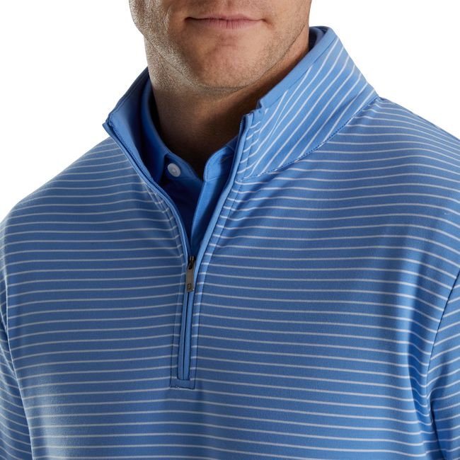 Men's Footjoy French Terry Quarter-Zip Sweatshirt Blue | TVZBMUI-23