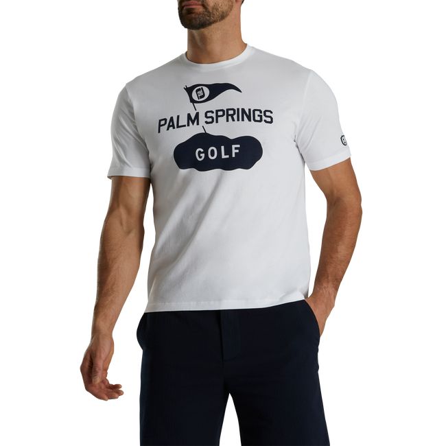 Men's Footjoy Graphic Jersey T Shirts White | AQJNHTV-45