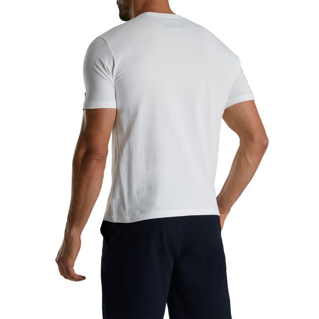 Men's Footjoy Graphic Jersey T Shirts White | AQJNHTV-45