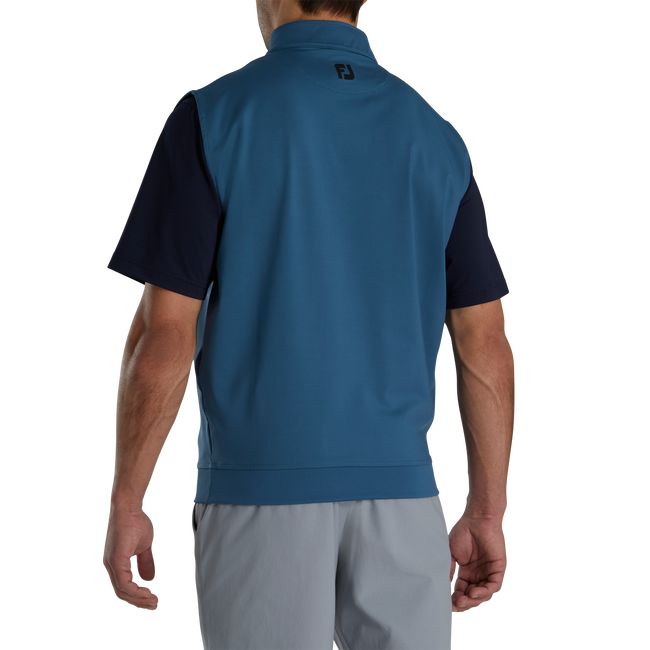 Men's Footjoy Half-Zip Jersey - Fj Tour Collar Vest Black / Blue | JBIGXKW-50