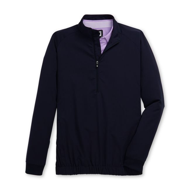 Men's Footjoy Half-Zip Windshirt Jackets Navy | NLGVQSM-34