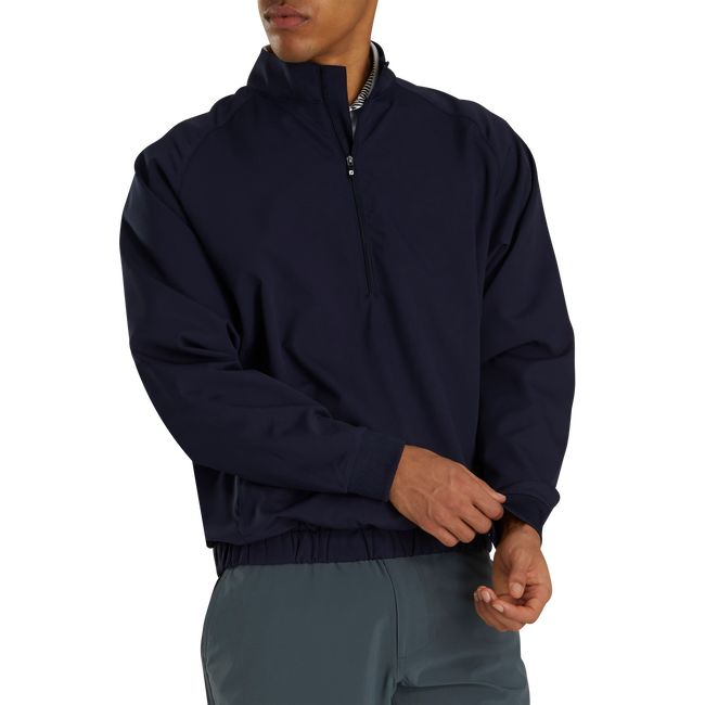 Men\'s Footjoy Half-Zip Windshirt Jackets Navy | NLGVQSM-34