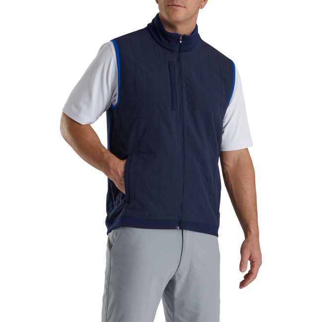 Men\'s Footjoy Hybrid Vest Navy | ILKMCSQ-08