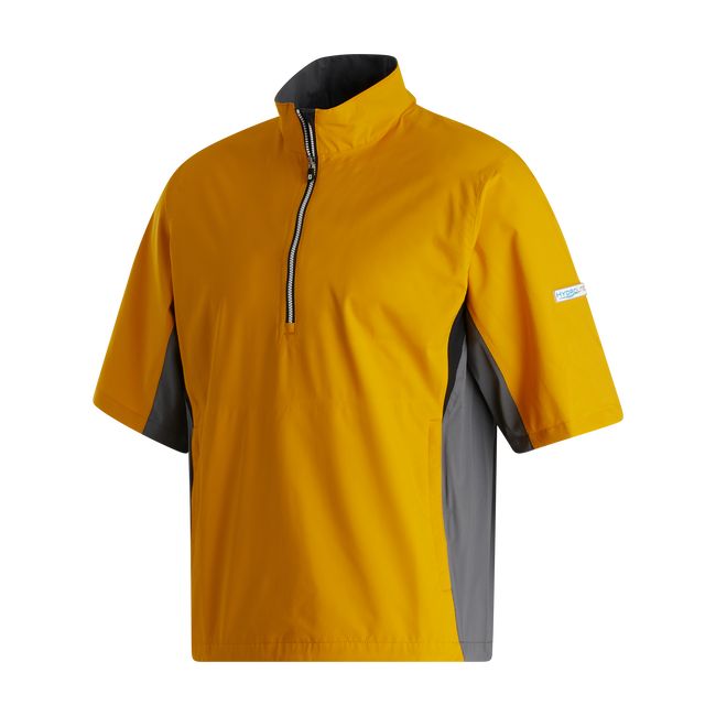 Men's Footjoy HydroLite Short Sleeve Rain Shirts Yellow | IMHNTZC-76