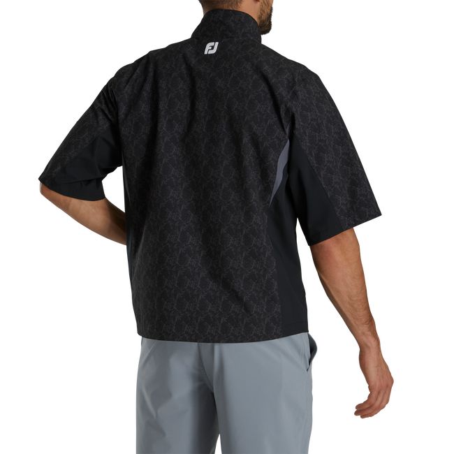 Men's Footjoy HydroLite Short Sleeve Rain Shirts Black | OFZBWIQ-54