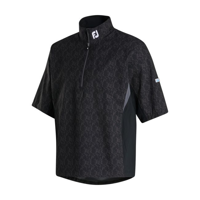 Men's Footjoy HydroLite Short Sleeve Rain Shirts Black | OFZBWIQ-54