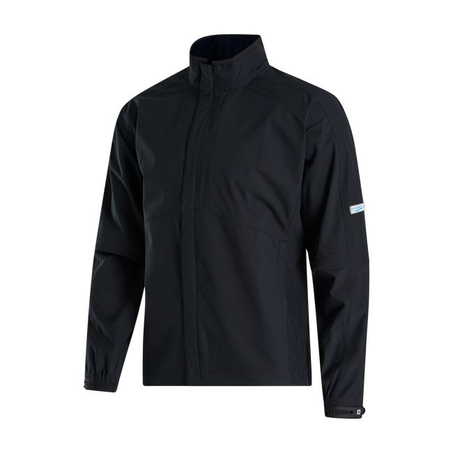 Men's Footjoy HydroLite Zip-Off Sleeves Rain Jackets Black | KXZMVJU-08