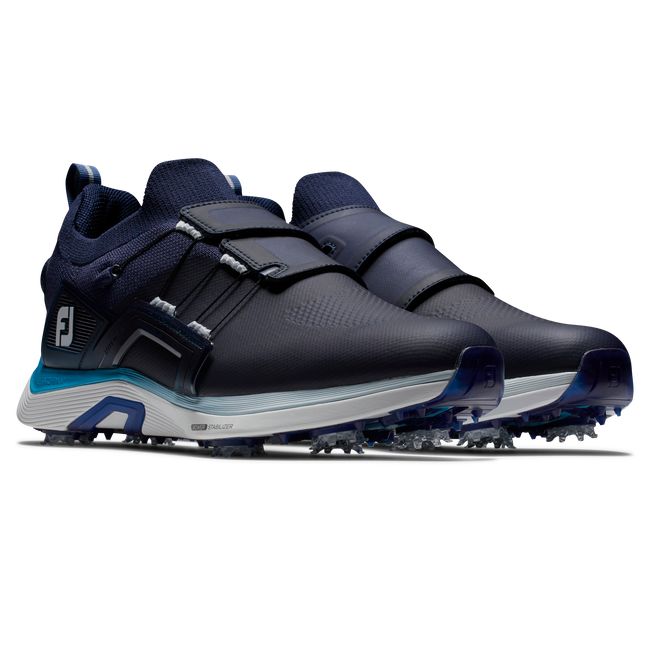 Men's Footjoy Hyperflex Boa Spiked Golf Shoes Navy | LYEQATG-73