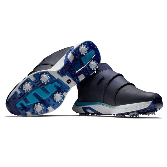 Men's Footjoy Hyperflex Boa Spiked Golf Shoes Navy | LYEQATG-73