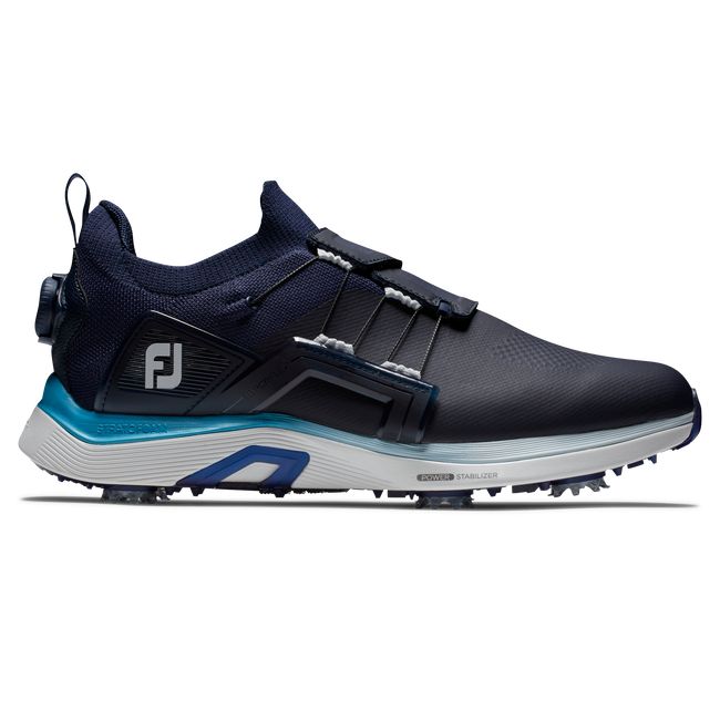 Men\'s Footjoy Hyperflex Boa Spiked Golf Shoes Navy | LYEQATG-73