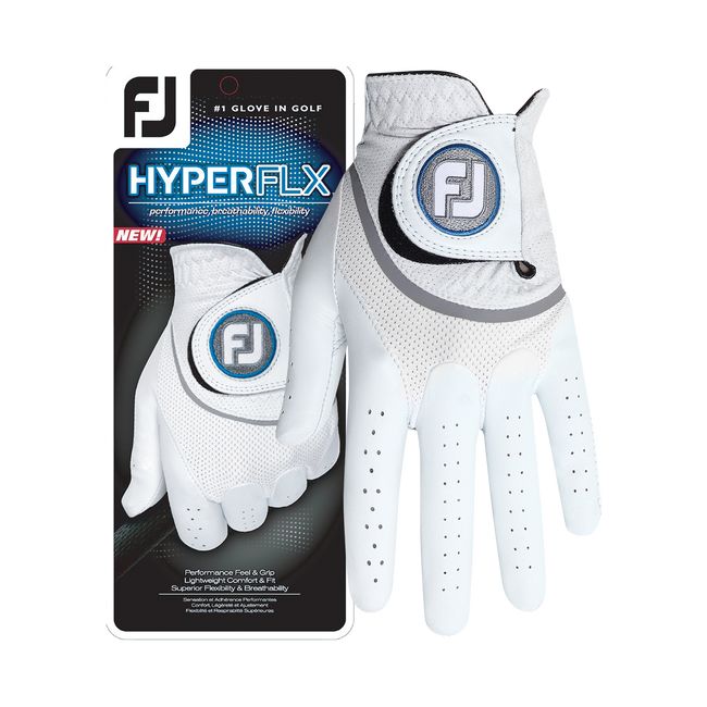 Men\'s Footjoy Hyperflx Golf Gloves White | TCEPFRM-63