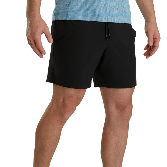 Men\'s Footjoy Hypr Workout Shorts Black | IJHCPMX-57