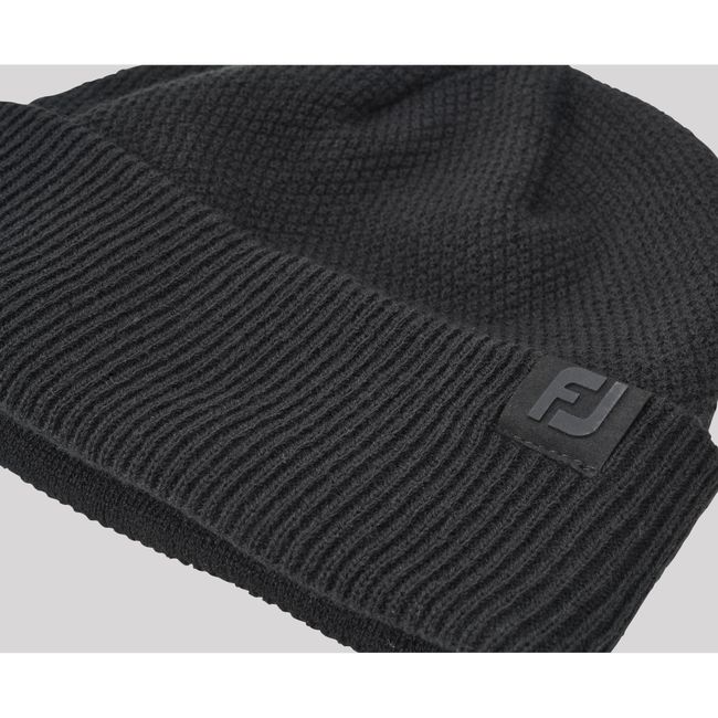 Men's Footjoy Ice Cuffed Beanie Hats Black | CWTDQXK-41