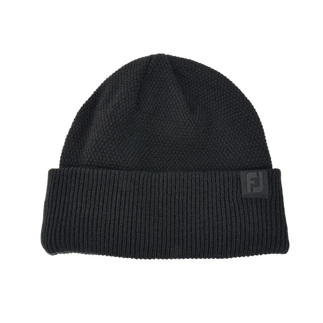 Men\'s Footjoy Ice Cuffed Beanie Hats Black | CWTDQXK-41