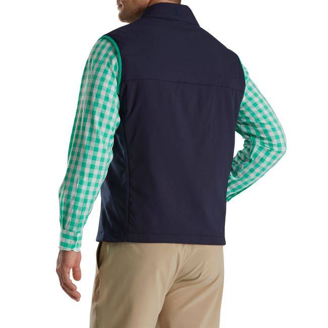 Men's Footjoy Insulated Full-Zip Vest Navy / Green | EAUDNGO-75