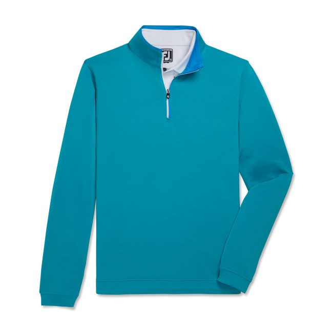 Men\'s Footjoy Lightweight Quarter-Zip Sweatshirt Turquoise | DBCVOUP-68