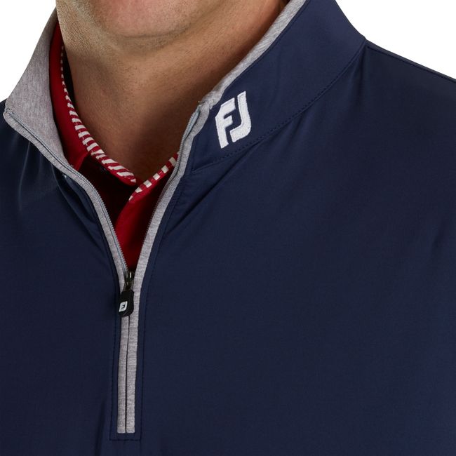 Men's Footjoy Lightweight Solid Mid-Layer - Fj Tour Logo Sweatshirt Navy | AXKLMYH-56