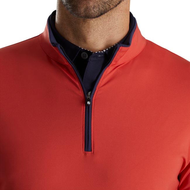 Men's Footjoy Lightweight Solid Mid-Layer Sweatshirt Red | POCISGY-56