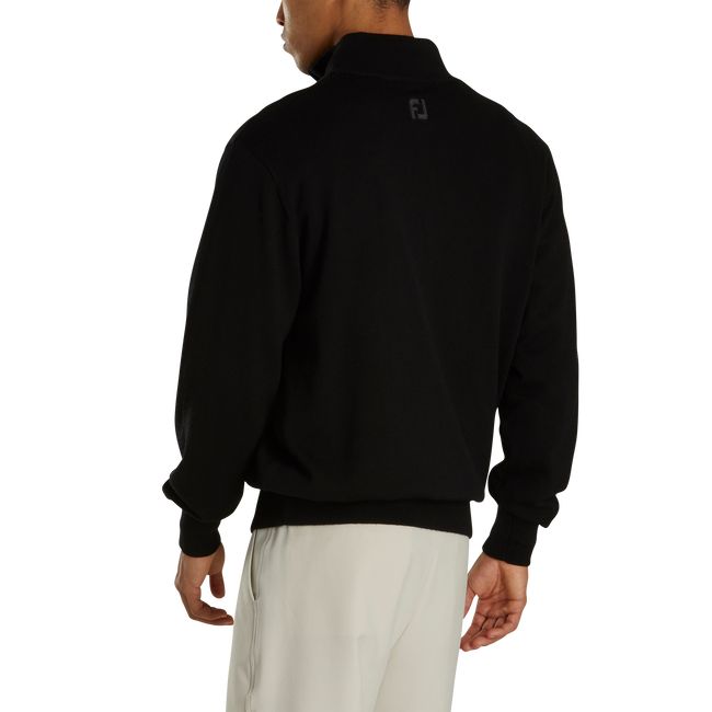 Men's Footjoy Lined Performance Sweater Sweatshirt Black | FYWMTZL-93