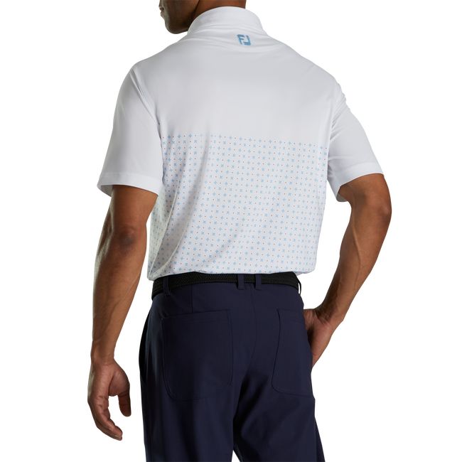 Men's Footjoy Lisle Engineered Foulard Self Collar Shirts White | OVWILDT-29