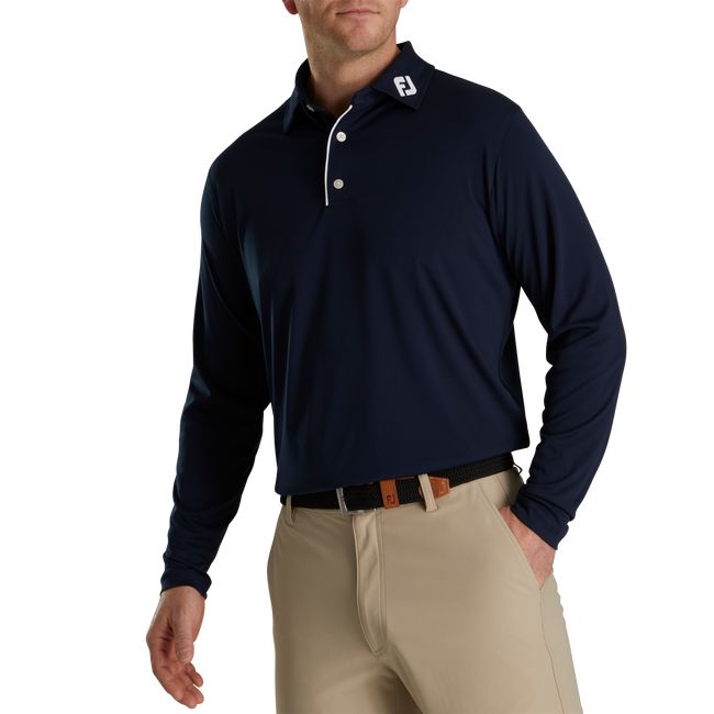 Men's Footjoy Long Sleeve Sun Protection Shirts Black | LWYNUBQ-57